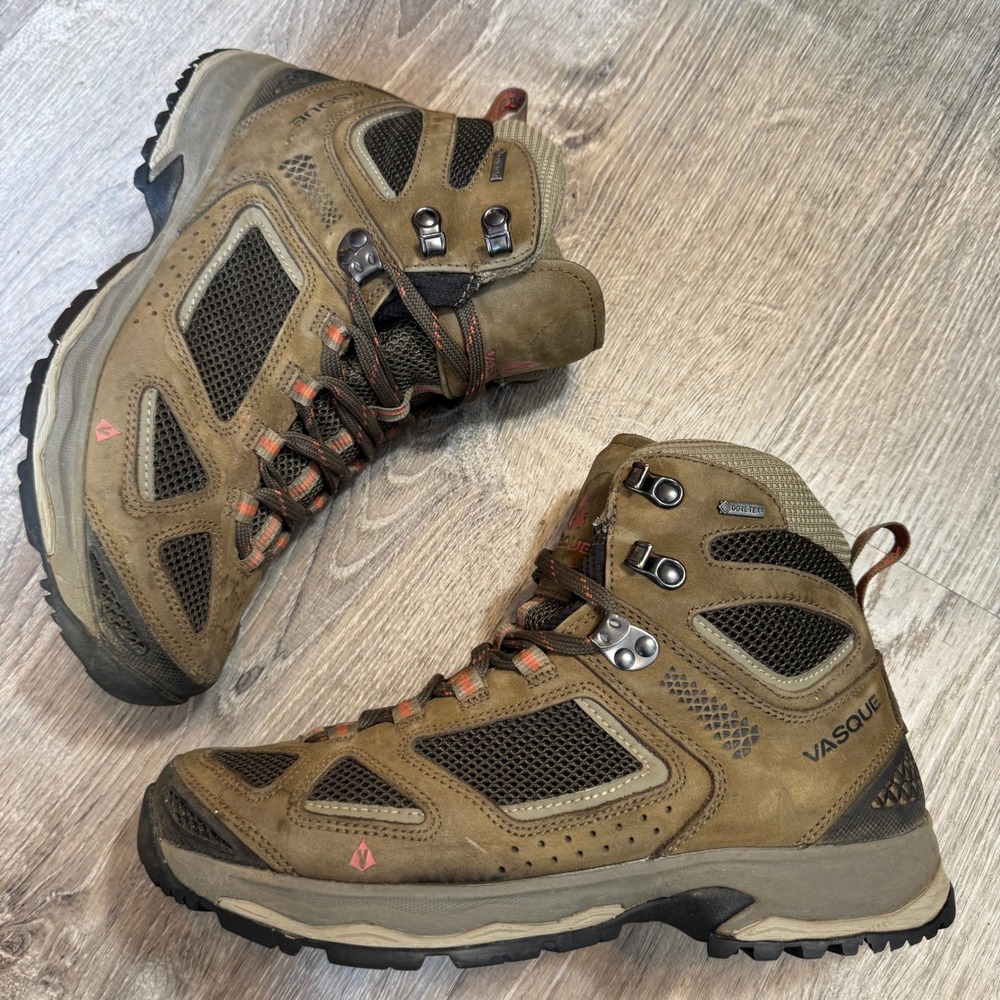 Vasque Talus Trek UltraDry Hiking Boots Brown Leather Vibram 7190 Mens 8.5W W10